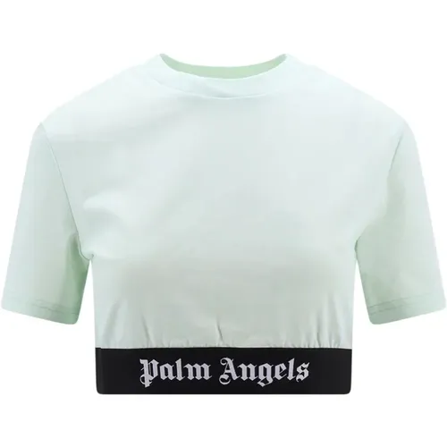 Klassisches T-Shirt , Damen, Größe: M - Palm Angels - Modalova