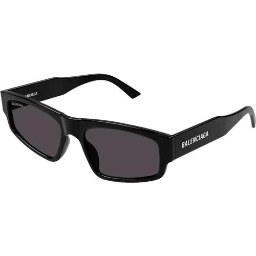Schwarze/Dunkelgraue Sonnenbrille , unisex, Größe: 58 MM - Balenciaga - Modalova