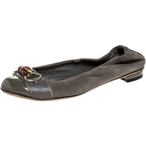 Pre-owned Suede flats , female, Sizes: 3 1/2 UK - Gucci Vintage - Modalova