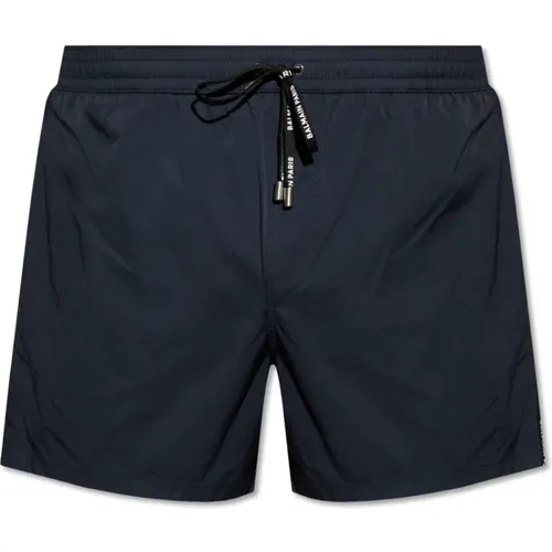 Badehose mit Logo , Herren, Größe: M - Balmain - Modalova