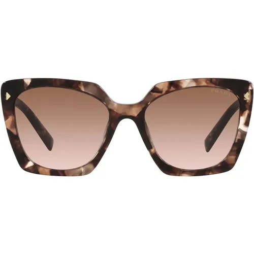 Square Sunglasses in Caramel Tortoiseshell , unisex, Sizes: 54 MM - Prada - Modalova
