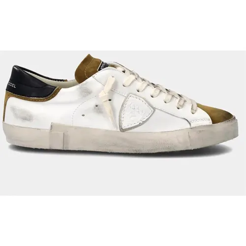 Sneakers with Suede and Washed Calfskin , male, Sizes: 9 UK, 6 UK, 10 UK, 8 UK - Philippe Model - Modalova