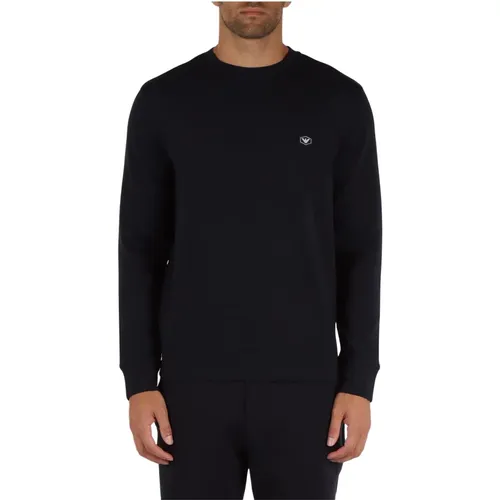 Baumwoll-Logo-Patch-Sweatshirt , Herren, Größe: M - Emporio Armani - Modalova