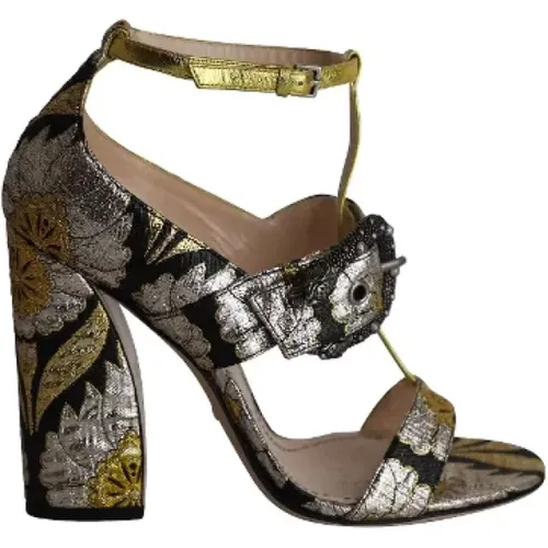 Pre-owned Seide sandals - Gucci Vintage - Modalova