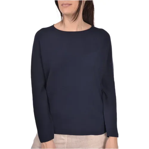 Long Sleeve Crewneck Knit Sweater , female, Sizes: S, L, M - Gran Sasso - Modalova