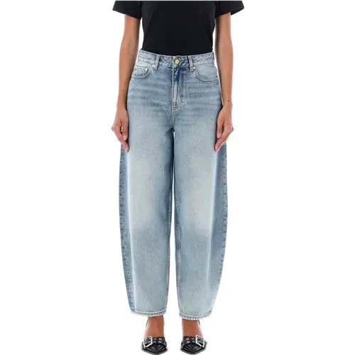 Hellblaue Vintage Balloon Denim Jeans , Damen, Größe: W28 - Ganni - Modalova