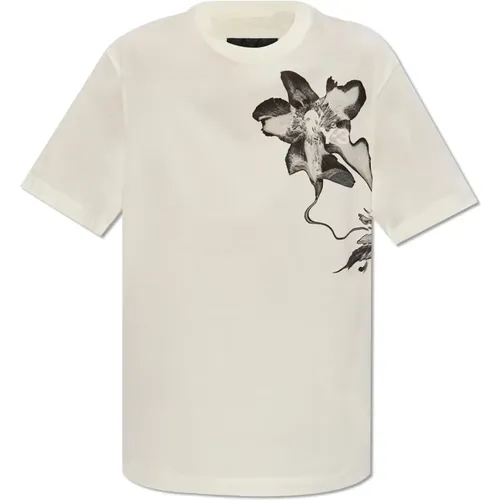 T-Shirt mit Blumenmuster , Damen, Größe: 2XS - Y-3 - Modalova
