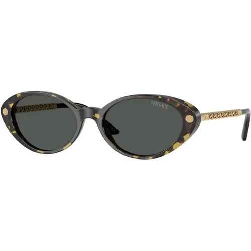 Stylish Sunglasses in Dark Grey , female, Sizes: 54 MM - Versace - Modalova