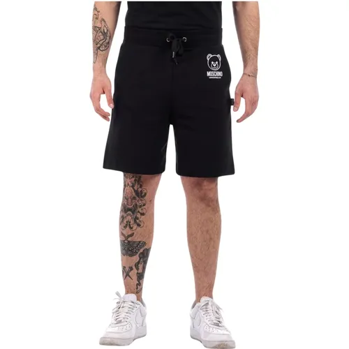 Cotton Blend Shorts with Front Pockets , male, Sizes: XS, L, S, M - Moschino - Modalova