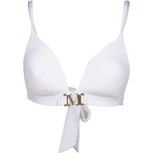 Weißer Astra Badeanzug mit Goldlogo , Damen, Größe: S - Max Mara - Modalova