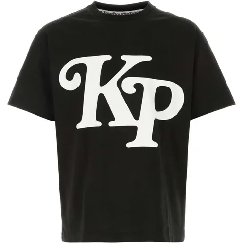 Schwarzes Baumwoll-T-Shirt , Herren, Größe: L - Kenzo - Modalova