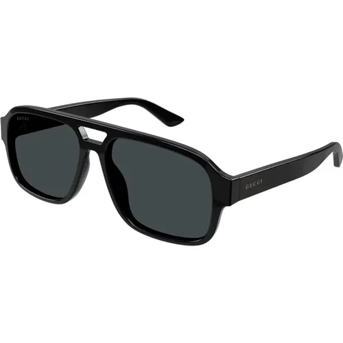 Schwarze/Graue Sonnenbrille Gucci - Gucci - Modalova