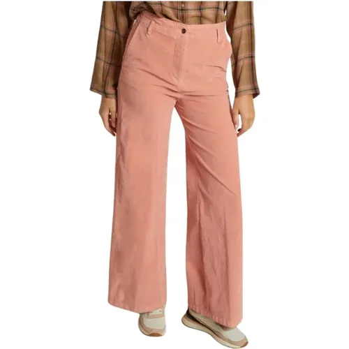 Cotton Straight Cut Pants with Italian Pockets , female, Sizes: S, M, XS - Diega - Modalova