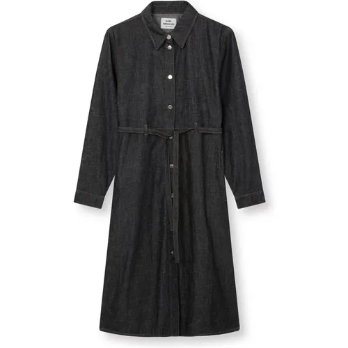 Soft Denim Dress Black Melange , female, Sizes: L, 3XL, XL, 2XL, M - Mads Nørgaard - Modalova