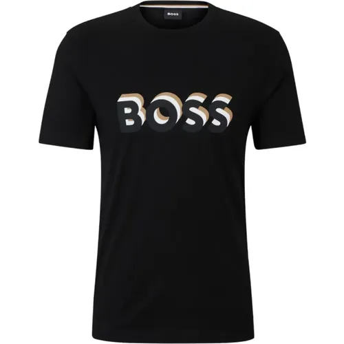 Cotton T-Shirt , male, Sizes: S, M, L - Boss - Modalova