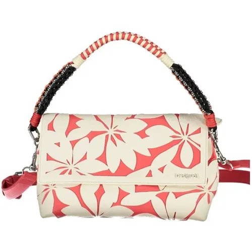 White Shoulder Bag with Multiple Compartments , female, Sizes: ONE SIZE - Desigual - Modalova