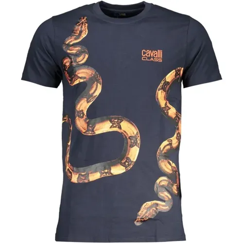 Druck Logo Rundhals T-Shirt - Cavalli Class - Modalova