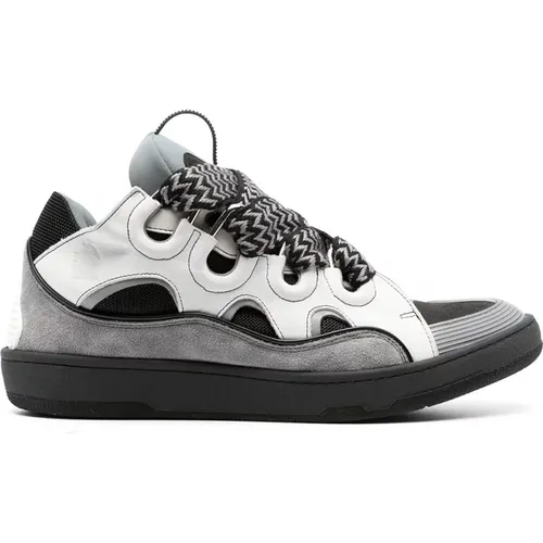 Anthracite Curb Sneakers , male, Sizes: 6 UK, 10 UK - Lanvin - Modalova