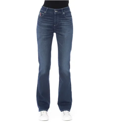 Regular Jeans with Logo Button , female, Sizes: W32, W31, W29, W30 - Baldinini - Modalova