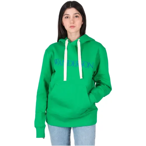 Stylish Clic Logo Hoodie , female, Sizes: M - JW Anderson - Modalova