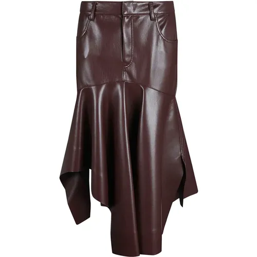 Asymmetric Button Skirt Aw24 , female, Sizes: S - Philosophy di Lorenzo Serafini - Modalova