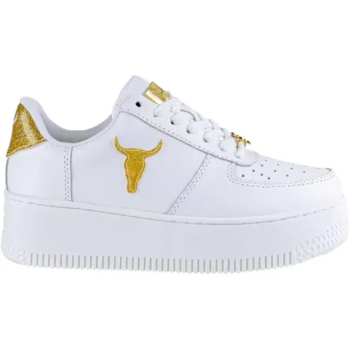 Weiße Leder Damen Sneakers mit Logo , Damen, Größe: 40 EU - Windsor Smith - Modalova