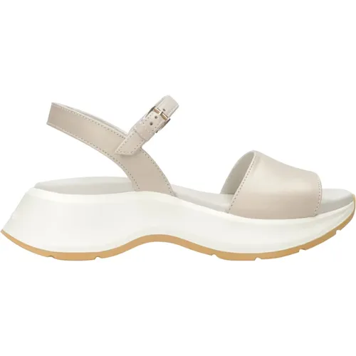 Leather Flat Sandals , female, Sizes: 5 UK, 7 UK, 8 UK - Hogan - Modalova