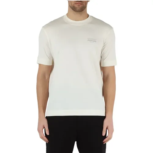 Cotton Logo Print T-shirt , male, Sizes: L, S, XL, M - Emporio Armani - Modalova