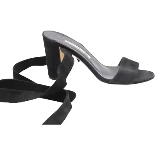 Pre-owned Suede sandals , female, Sizes: 4 UK - Manolo Blahnik Pre-owned - Modalova