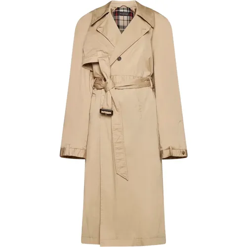 Stylish Coats in White/Blue , female, Sizes: S - Balenciaga - Modalova