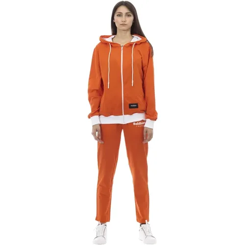 Hoodie mit Farbblock und verstellbarer Kapuze , Damen, Größe: XL - Baldinini - Modalova