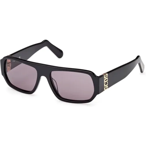 Rechteckige Schwarze Glänzende Sonnenbrille - Gcds - Modalova
