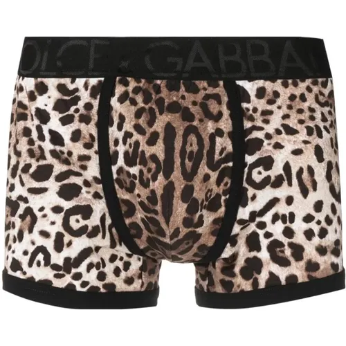 Boxershorts mit Animal-Print , Herren, Größe: 2XL - Dolce & Gabbana - Modalova