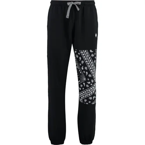 Kontrast Bandana Print Baumwoll-Sweatpants - Marcelo Burlon - Modalova