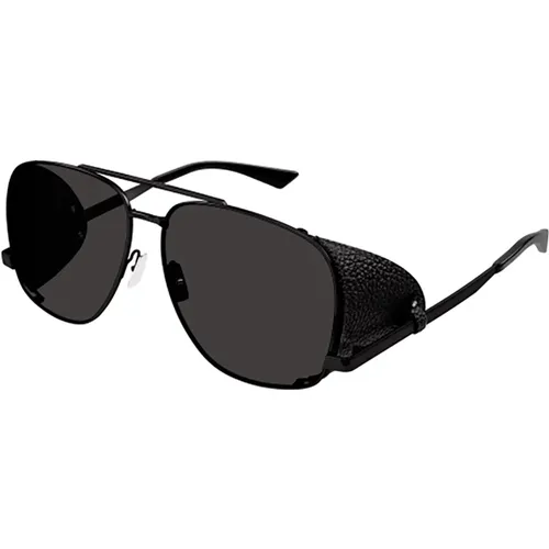 Schicke Schwarze Leder Umhängetasche , unisex, Größe: 59 MM - Saint Laurent - Modalova