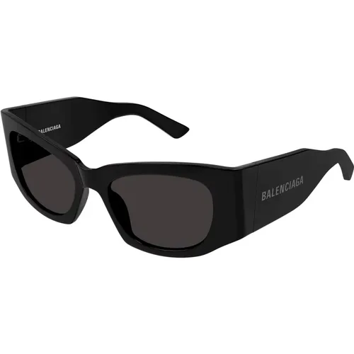 Schwarz/Graue Sonnenbrille Bb0327S , Damen, Größe: 54 MM - Balenciaga - Modalova
