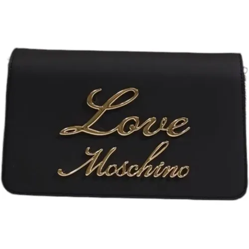 Schwarze Polyethylen-Handtasche Herbst/Winter Kollektion - Love Moschino - Modalova