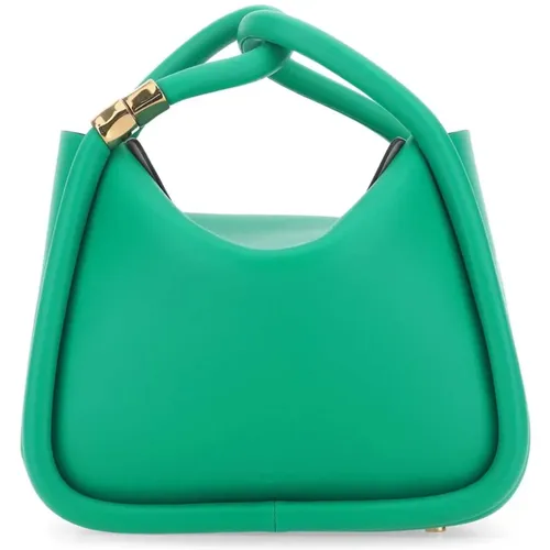 Smaragdgrüne Leder Wonton Handtasche - Boyy - Modalova