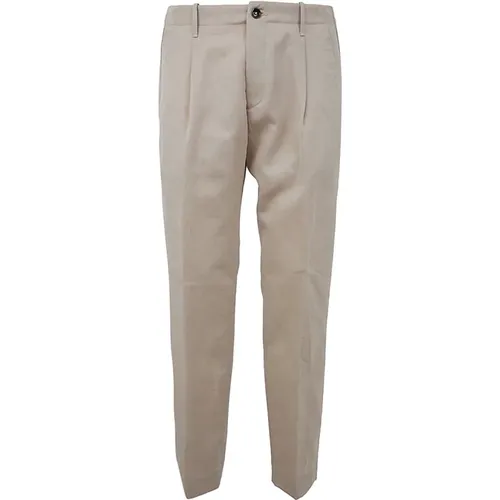 Fold Chino Trouser With Pence , male, Sizes: S - Nine In The Morning - Modalova