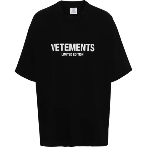 Limited Edition Logo T-Shirt , male, Sizes: XS, S, L, XL, M - Vetements - Modalova