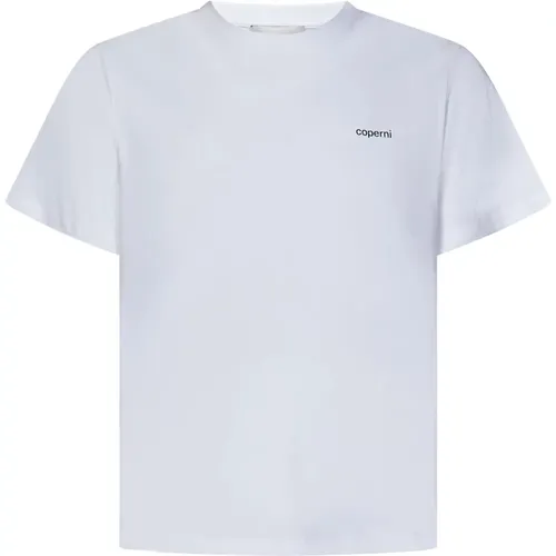 Weißes Logo-Print Baumwoll-T-Shirt , Herren, Größe: L - Coperni - Modalova