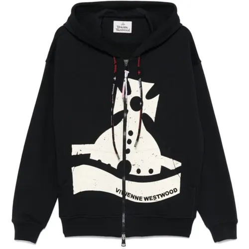 Sweater with Zip and Hood , male, Sizes: XL - Vivienne Westwood - Modalova