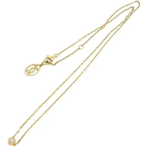 Pre-owned Gold necklaces , female, Sizes: ONE SIZE - Cartier Vintage - Modalova