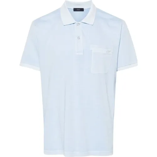 Clear T-shirts and Polos , male, Sizes: L - Fay - Modalova