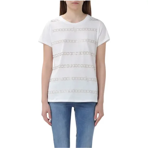 Studded T-shirt , female, Sizes: 2XS, L, M, S, XS - Liu Jo - Modalova