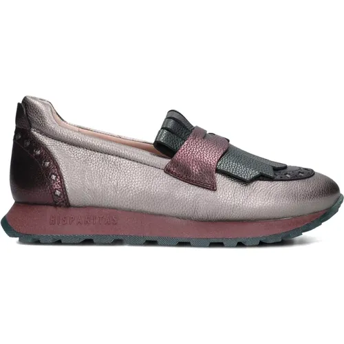 Silberne Slip-Ons Chi243509 , Damen, Größe: 37 EU - Hispanitas - Modalova