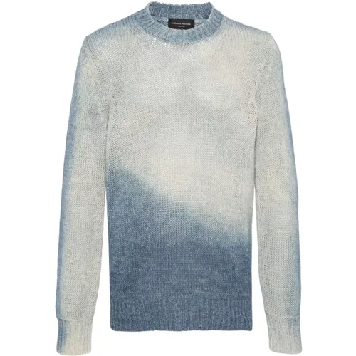 Blue Sweatshirt Ss24 Men's Clothing , male, Sizes: L, XL - Roberto Collina - Modalova