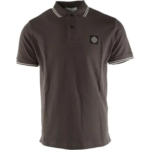 Slim Fit Polo Shirt Grey , male, Sizes: S - Stone Island - Modalova