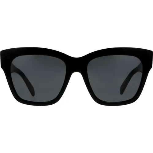 Quadratische Schwarze Sonnenbrille mit Grauen Gläsern - Celine - Modalova