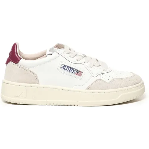 Weiße Beige Sneakers Perforierte Zehe , Damen, Größe: 41 EU - Autry - Modalova